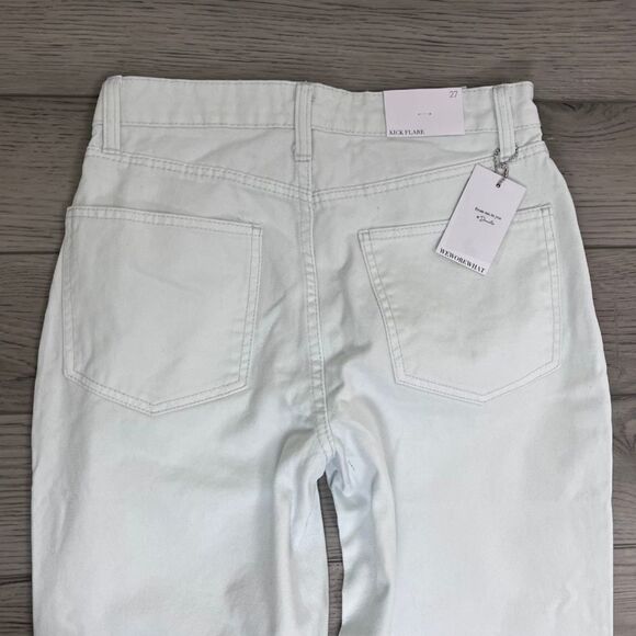 WeWoreWhat Size 27 Super Bleached Kick Flare Wide Leg High Rise Denim NEW Jeans - Picture 7 of 17